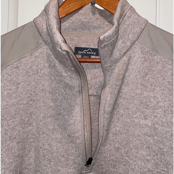 Eddie Bauer MENS XXL HEAVY PULLOVER LONGSleeve Faux Turtleneck with Zip closure - Picture 6 of 15